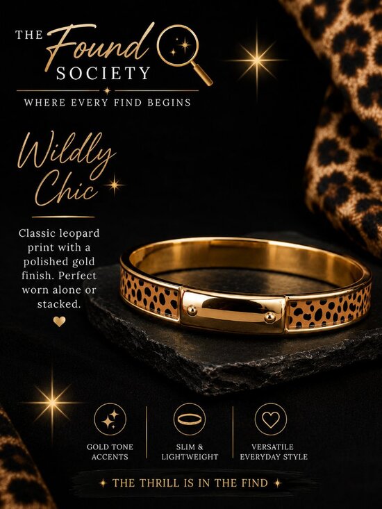 Chicos Jewelry - Chico's NWT Gold Tone Animal Print Slim Bangle Bracelet